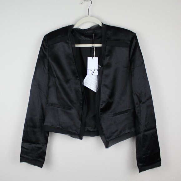 NWT Diane von Furstenberg Satin Blazer Jacket - Picture 2 of 13